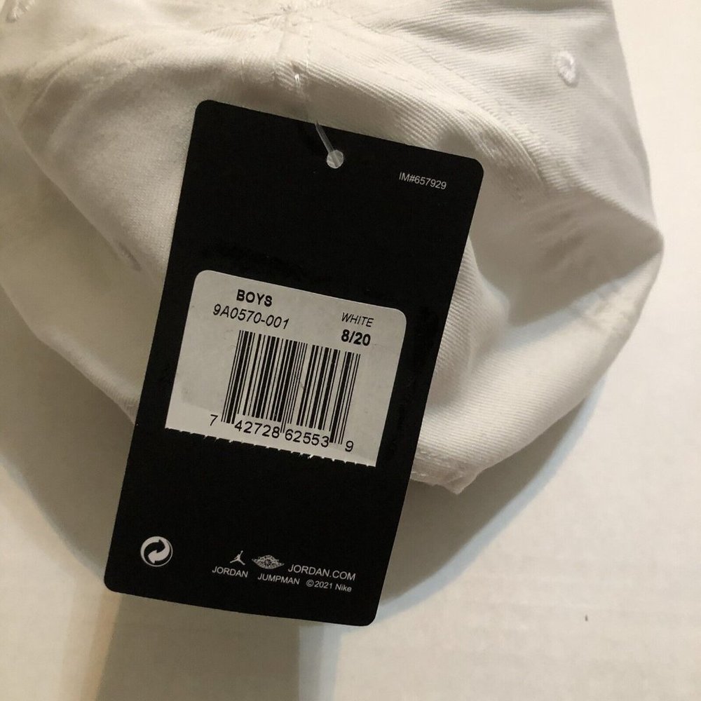 Jordan Jumpman White Hat Cap Size Youth Adjustable New - Picture 4 of 8